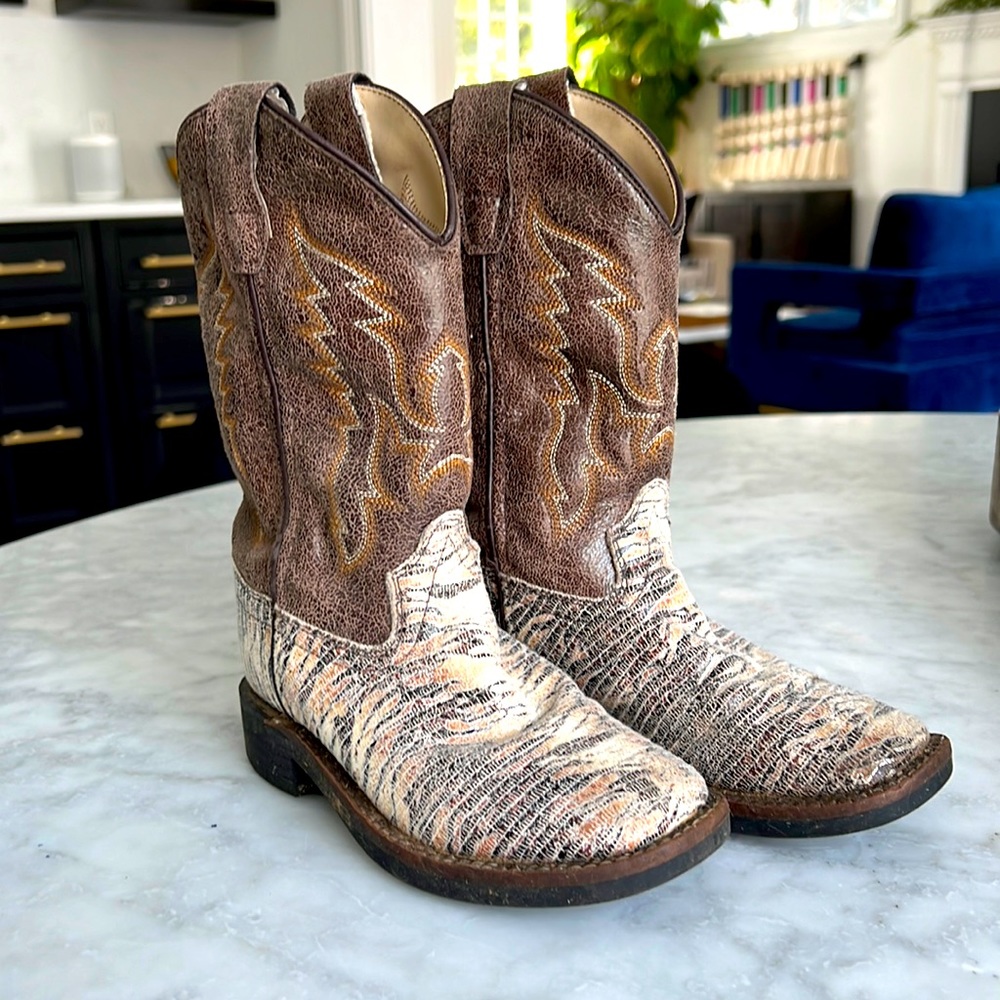 Girls Old West Boots, leather, very good condition